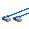 Monoprice SlimRun Cat6A 90 Degree 36AWG S/STP Ethernet Network Cable_ 3ft Blue 31018